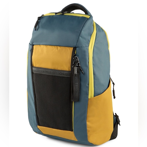 Bugatti Edition22 Light Weight Color Blocked Padded Back Nylon Backpack